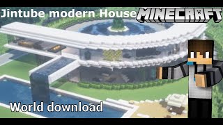 Jintubes Modern House World Download  Litematica  Modern City 34 [upl. by Ellehcem]