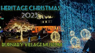 The Village Museum Heritage Christmas Lights Display  Burnaby [upl. by Anitsirc267]