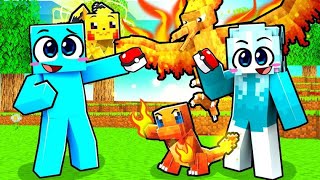 Teniendo Una FAMILIA POKÉMON con Mi Hermana GEMELA en Minecraft [upl. by Guillermo839]