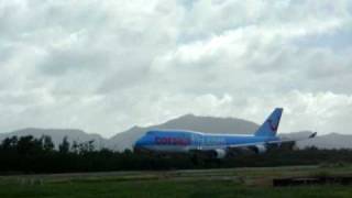 Boeing 747400 Corsair Landing in Martinique 2 [upl. by Nhguahs168]