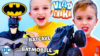 Vlad and Niki Batman Batcave amp Batmobile Missions [upl. by Allcot]