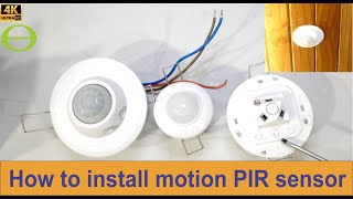 How to install a passive infra red motion sensor in a ceiling  PIR occupancy sensor [upl. by Reniar]