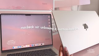 15quot MacBook Air Unboxing and Customisation  Customise my new 2023 Starlight MacBook Air with me [upl. by Orose]