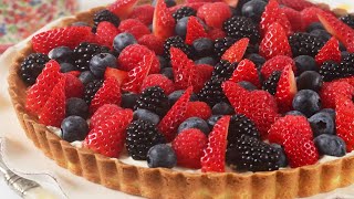 Easy Fruit Tart Recipe Demonstration  Joyofbakingcom [upl. by Eniarral]