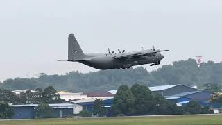 Lockheed C130 Hercules and Airbus A400M depart for Malaysia’s National Day Parade [upl. by Legyn]