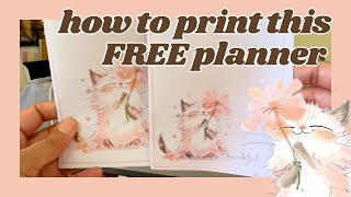 How to print your monthly planner  Free printable monthly planner or bullet journal [upl. by Werdn762]