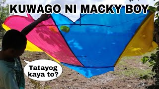 ANG SARANGGOLA NA KUWAGO NI MACKY BOY TEST FLY [upl. by Helmut]