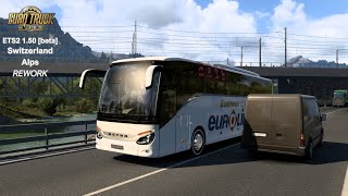 Setra S516HD Eurolines  ETS2 150 beta  Explore the Majestic Swiss Alps Tour  Switzerland REWORK [upl. by Enorel280]