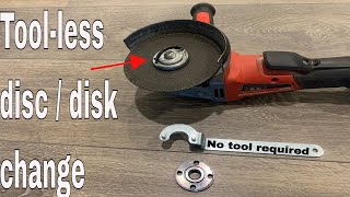 Tool less disc change  Must have angle grinder attachment HACK [upl. by Atreb738]