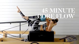 45 Minute Reformer Pilates Core Flow with Andrea Speir [upl. by Retsevlys]