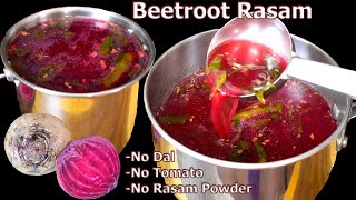 Beetroot Rasam  Rasam Without Dal Tomato and Rasam Powder  Rasam Recipe [upl. by Ayrb]