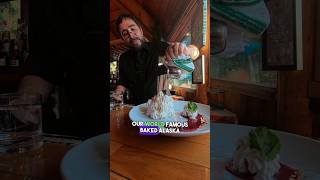 Baked Alaskan food foodies dessert restaurant denali travel bartender fun funny delicious [upl. by Iveel]