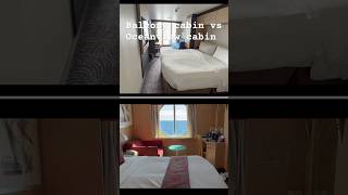 Balcony cabin vs oceanview cabin on a cruise which one you prefer cruise cruiseship [upl. by Weirick32]