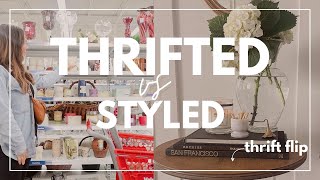 THRIFTED VS STYLED THRIFT WITH ME  Thrift haul and styling home decor on a budget [upl. by Deb]