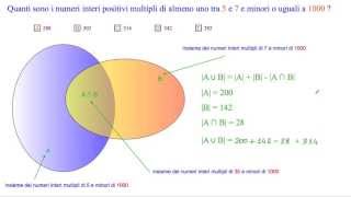 Quanti sono i numeri interi positivi multipli di almeno uno tra 5 e 7 e minori o uguali a 1000 [upl. by Hsoj159]