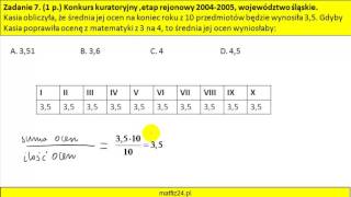Średnia arytmetyczna  zadanie konkursowe  MatFiz24PL [upl. by Nivrad150]