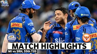 MI vs SRH 55th Match IPL 2024 Highlights  IPL Highlights 2024  Cricket ipl 2024 highlights today [upl. by Aicxela]