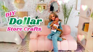 Dollar Store DIY Doll Home Decor Sofa Mirror Room Divider [upl. by Ennairek962]