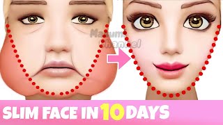 SLIM FACE EXERCISE  Reduce Chubby Cheeks Double Chin Get Sharp Jawline Lift Up Your Face [upl. by Anaud]