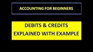 Debits and Credits explained with example  Basic Accounting  Accounting 101 [upl. by Jaal]