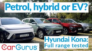 New Hyundai Kona Petrol Hybrid AND Electric tested [upl. by Ashraf]