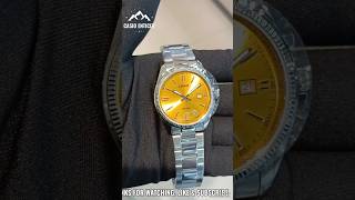 CASIO ENTICER MEN YELLOW DIAL ANALOG SILVER STAINLESS STEEL WATCH A2369 watch casio menfashion [upl. by Rayner838]