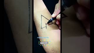 beautiful triangle tattoo in unique style🔥 shorts youtubeshorts art tattoo trending viral [upl. by Bondy]