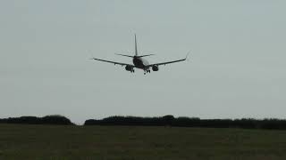 Ryanair 737 MAX Landing Bristol Airport 2262023 [upl. by Sucam146]