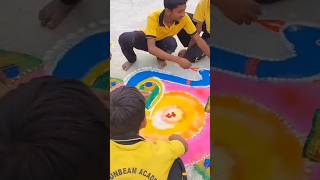 School Rangoli competitionhappydiwali diwalirangoli [upl. by Mitchell]