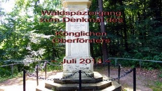 Waldwanderung  Denkmal königl Oberförster Waldquelle im Hochsommer  Juli 2013 [upl. by Rapp163]