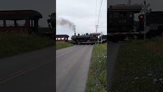 Steam Train 475 leaving Strasbourg PA railway train railfan steamengine railroad [upl. by Fabron]