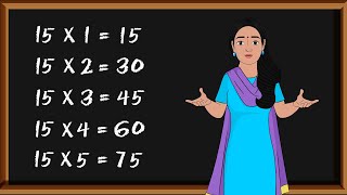 Table of 15  Learn Multiplication  Table  Kids Education  ELearning [upl. by Esorylime382]