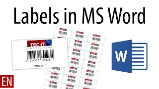 Print Barcode Labels with Microsoft Word [upl. by Eseela250]