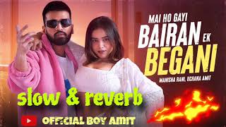 manish rani new 2024 song mai ho gayi bairan ek begani slow amp reverb [upl. by Enneyehc]