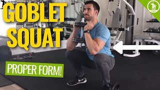 The Goblet Squat Exercise Guide  The Proper Form Sets amp Routine Tutorial [upl. by Sirovat97]