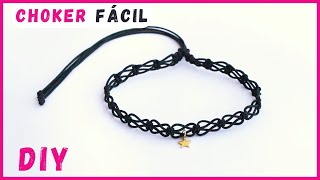 💜 Como hacer collar choker de hilo en macramé  Choker fácil y bonito 😍 [upl. by Hillier]