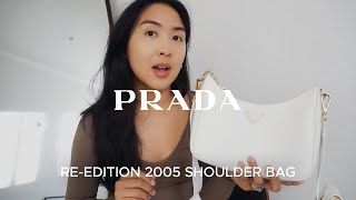 PRADA  Reedition 2005 Shoulder Bag First Impressions  Review [upl. by Casey]