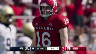 College Football 25  Akron vs Rutgers  Full Game Sim [upl. by Ieluuk428]