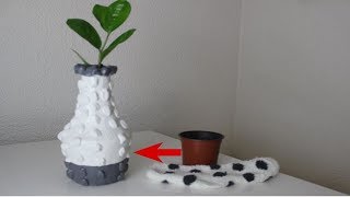 DIY Vase aus einer Socke und einem BlumentopfDekoDecorationDIY vase from a sock and a flower pot [upl. by Ardena328]