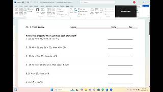 Chapter 2 Test Review [upl. by Karwan]