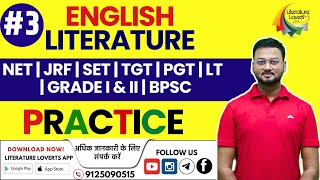 English Literature Practice Class 3  NET  JRF  SET  TGT  PGT  LT GRADE I amp II  BPSC [upl. by Staley]