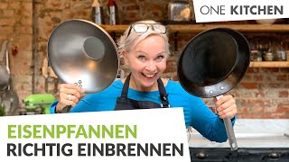 Eisenpfanne einbrennen – so geht es richtig  by One Kitchen [upl. by Silloh]