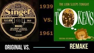 THE TOKENS  LION SLEEPS TONIGHT  MBUBE SOLOMONS LINDAS EVENING BIRDS PICK161 ORIGINAL VS REMAKE [upl. by Floria]