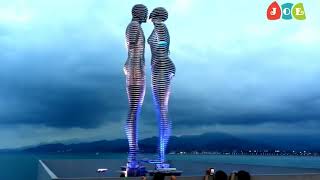 Ali and Nino  The Statue of Love  Batumi Georgia  Kinetic Sculpture in Batumi Georgia [upl. by Stiegler]