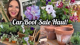 Car Boot Sale Haul  Car Boot Sales UK  Plants amp Garden Haul  Kate McCabe  May 2024 [upl. by Enwad363]