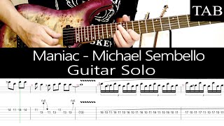 MANIAC  Michael Sembello SOLO guitar cover  TAB [upl. by Joshuah]