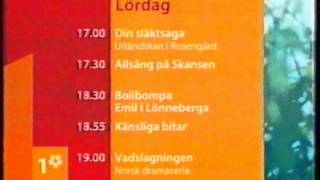 SVT1Tablå inför Bolibompa med bla MoraTräsklåtar 20040718 [upl. by Mohamed206]