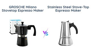 GROSCHE Milano vs London Sip Stovetop Espresso Maker Comparison [upl. by Cathy320]