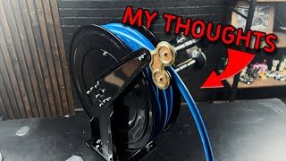 WOJET Pressure Washer Hose Reel  Assembly amp Review [upl. by Weisbart825]