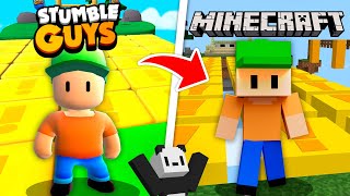 RECRIEI CENAS DE STUMBLE GUYS NO MINECRAFT [upl. by Narak]